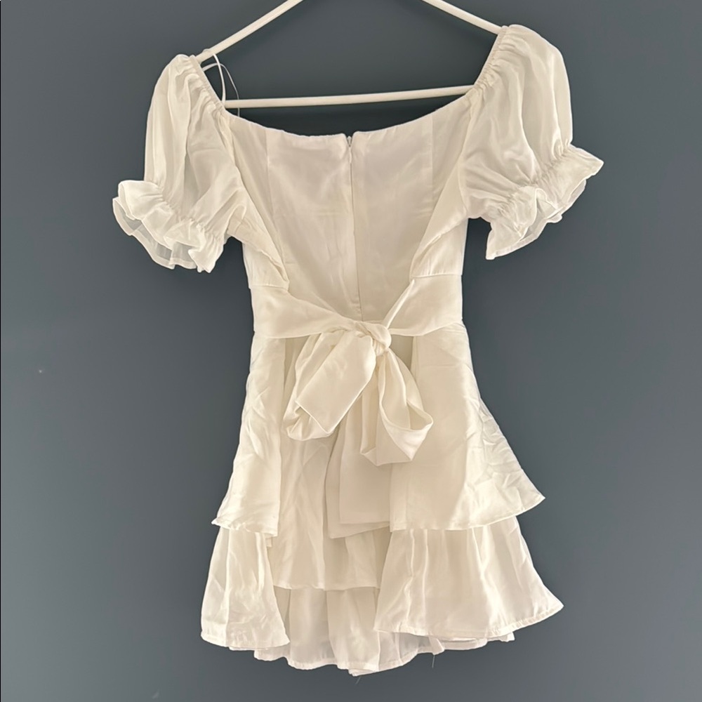 White Ruffled Romper - Picture 2 of 2